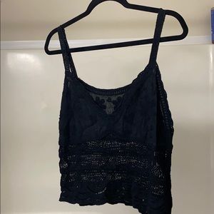 Crochet black tank